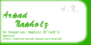 arpad napholz business card